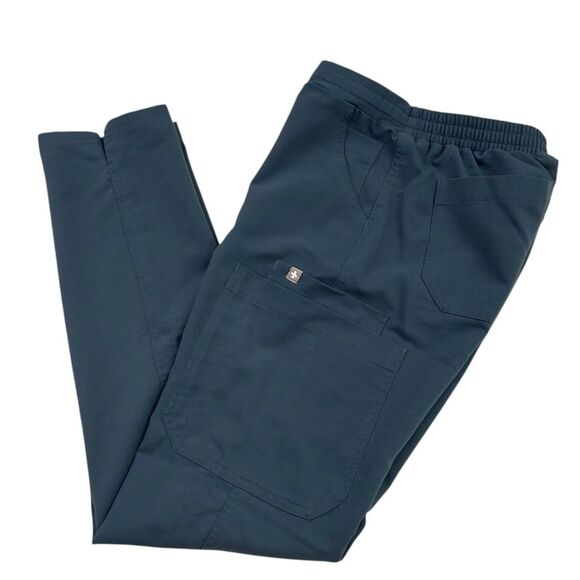 Figs Yola Skinny Scrub Pants Womens XS Teal Lightweight Comfort Uniform Work - Picture 6 of 12